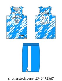 Basketball Jersey Template Design. Basketball Uniform Mockup Design. Professional Basketball Kit Design Template. Custom Basketball Jersey and Shorts Template Set.