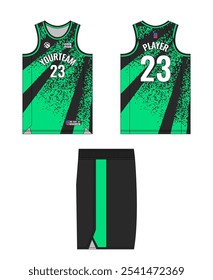 Basketball Jersey Template Design. Basketball Uniform Mockup Design. Professional Basketball Kit Design Template. Custom Basketball Jersey and Shorts Template Set.