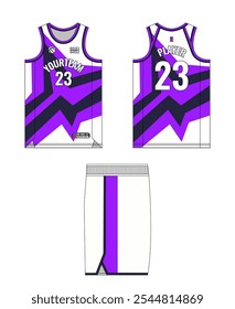 Basketball Jersey Template Design. Basketball Uniform Mockup Design. Professional Basketball Kit Design Template. Custom Basketball Jersey and Shorts Template Set.