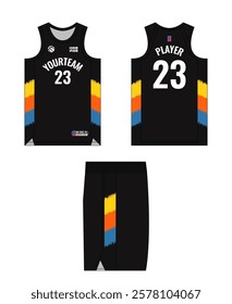 Basketball jersey template design, basketball uniform mockup design, vector sublimation sports apparel design, jersey basketball ideas.