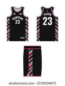 Basketball jersey template design, basketball uniform mockup design, vector sublimation sports apparel design, jersey basketball ideas.