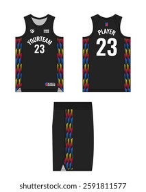 Basketball jersey template design, basketball uniform mockup design, vector sublimation sports apparel design, jersey basketball ideas.