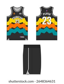 Basketball jersey template design, basketball uniform mockup design, vector sublimation sports apparel design, jersey basketball ideas.