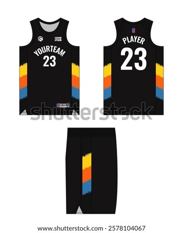 Basketball jersey template design, basketball uniform mockup design, vector sublimation sports apparel design, jersey basketball ideas.