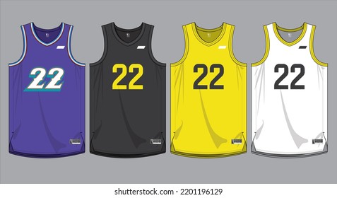 basketball jersey template isolated vector apparel