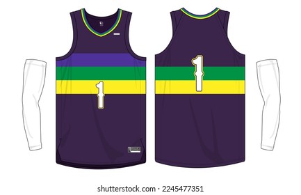 basketball jersey template isolated vector apparel