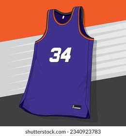 basketball jersey template isolated vector apparel