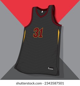 basketball jersey template isolated vector apparel