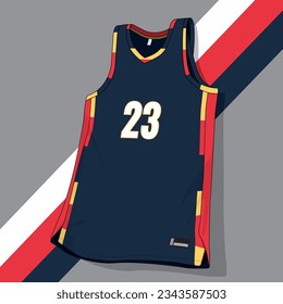 basketball jersey template isolated vector apparel