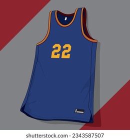 basketball jersey template isolated vector apparel