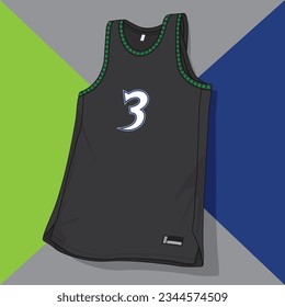 basketball jersey template isolated vector apparel