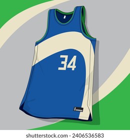 basketball jersey template isolated vector apparel