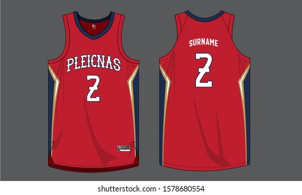 Basketball Jersey Template Team Uniform