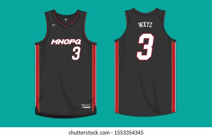 Basketball jersey template uniform apparel