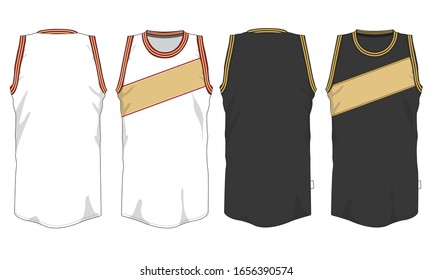 Basketball jersey template uniform sports apparel design vector