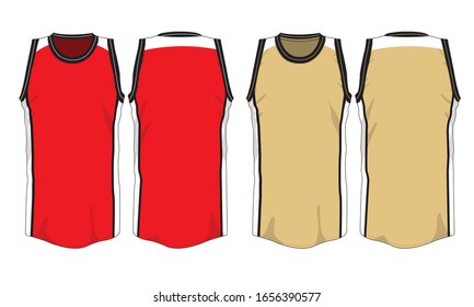 Basketball jersey template uniform sports apparel design vector