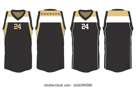 Basketball jersey template uniform sports apparel design vector