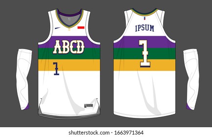 Basketball jersey template uniform vector