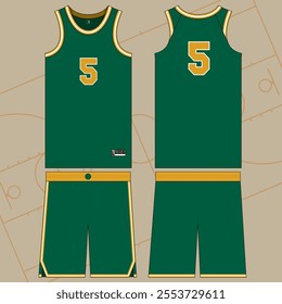 Basketball jersey template vector mock up design sports uniform