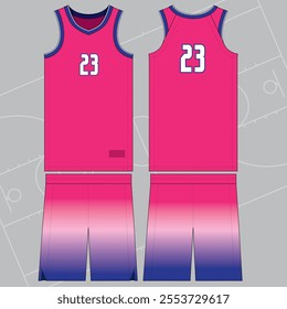 Basketball jersey template vector mock up design sports uniform
