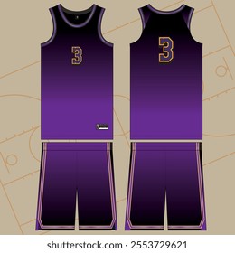 Basketball jersey template vector mock up design sports uniform