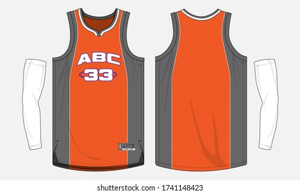 Basketball jersey template vector mockup