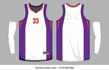 Basketball jersey template vector mockup