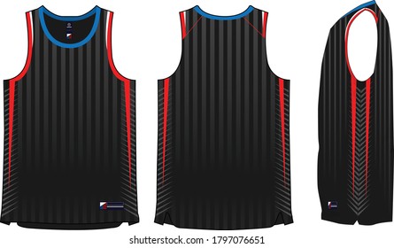 Basketball jersey template vector mockup