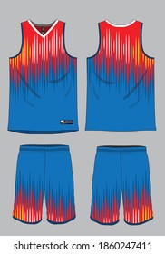 Basketball jersey template vector mockup