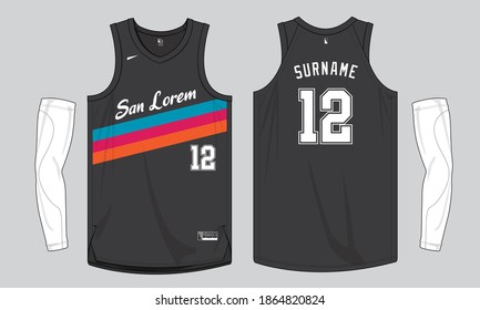 Basketball jersey template vector mockup