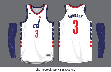 Basketball jersey template vector mockup