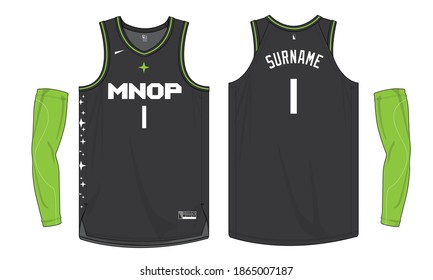 Basketball jersey template vector mockup