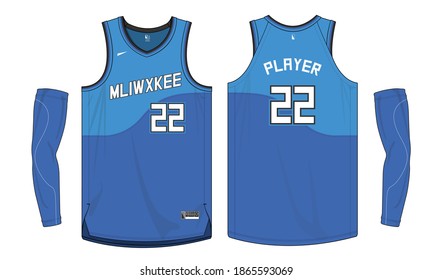 Basketball jersey template vector mockup