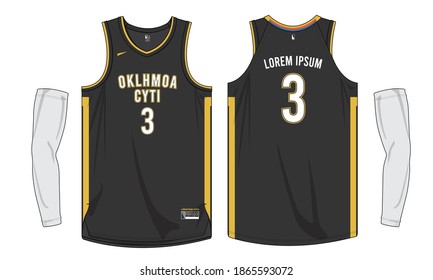 Basketball jersey template vector mockup