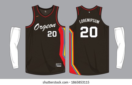 Basketball jersey template vector mockup