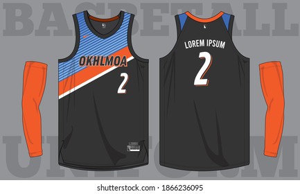 Basketball jersey template vector mockup