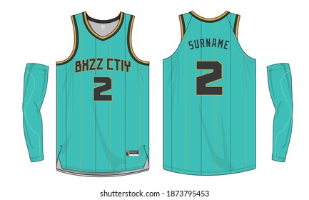 Basketball jersey template vector mockup