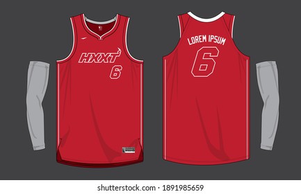 Basketball jersey template vector mockup