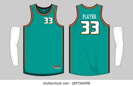 Basketball jersey template vector mockup