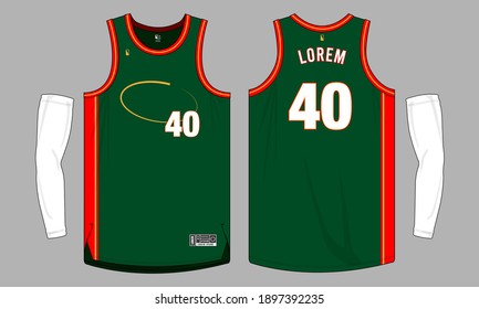 Basketball jersey template vector mockup