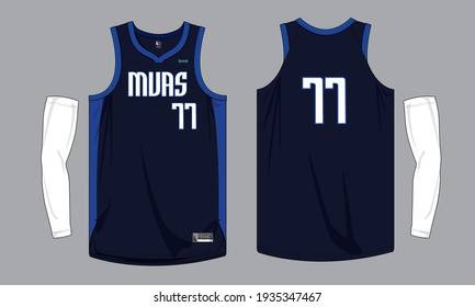 Basketball jersey template vector mockup