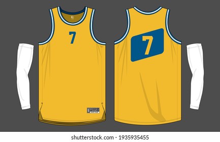 Basketball jersey template vector mockup