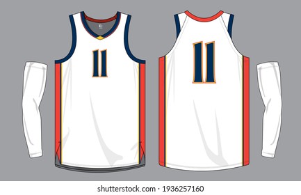 Basketball jersey template vector mockup