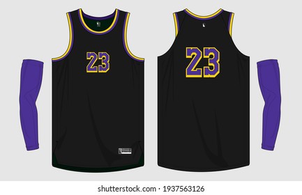 Basketball jersey template vector mockup