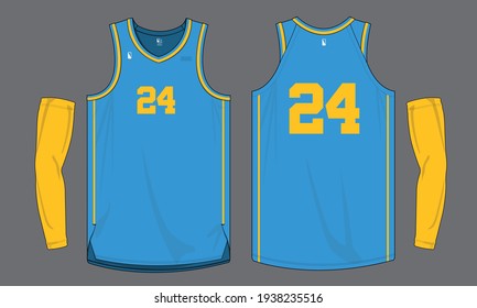 Basketball jersey template vector mockup