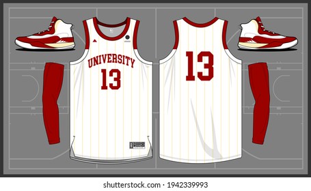 Basketball jersey template vector mockup