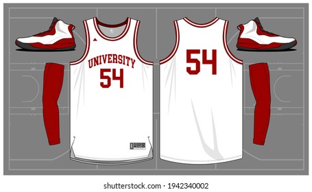 Basketball jersey template vector mockup