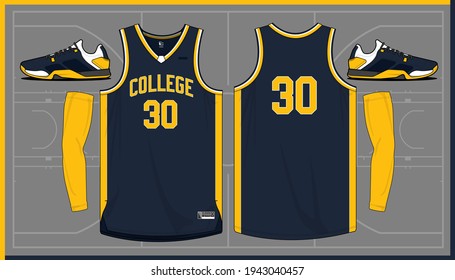 Basketball jersey template vector mockup