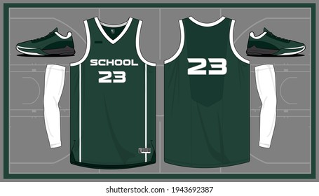 Basketball jersey template vector mockup