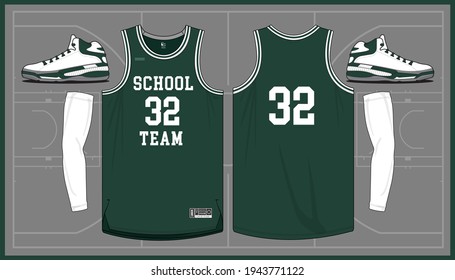 Basketball jersey template vector mockup